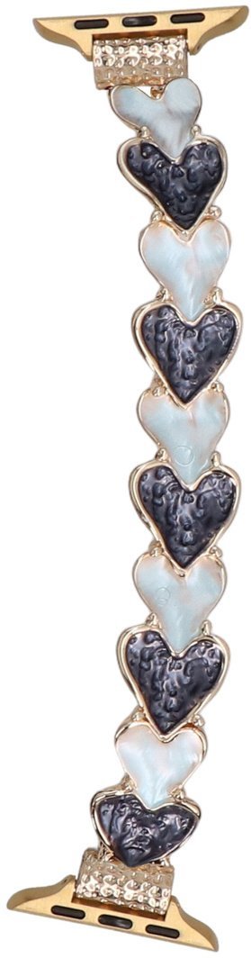 GlacierX bransoleta do smartwatcha Gleam Heartplay Stretch Bracelet Sea Wave do Apple Watch 38/40/41mm Złoto-Niebieska