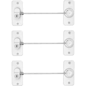 Zawiasy, okucia i inne akcesoria - 3 sztuki samoprzylepnych zamków do okien, łatwe zabezpieczenie okien, lodówek i szafek - miniaturka - grafika 1