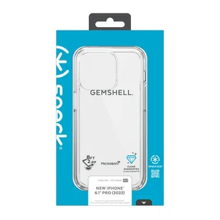 Speck Gemshell - Etui iPhone 14 Pro z powłoką MICROBAN (Clear) - Etui i futerały do telefonów - miniaturka - grafika 5