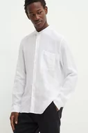 Koszule męskie - Marc O'Polo koszula lniana kolor biały regular ze stójką 7325868703287 - miniaturka - grafika 1