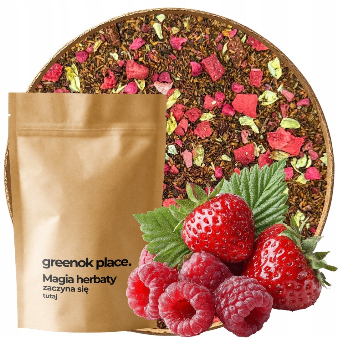 Herbata Rooibos Truskawka Mailina 1000g z truskawką i maliną 1kg Hurt