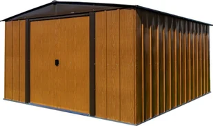 vidaXL Spacemaker Metalowa szopa na narzędzia Woodlake 108 Brązowy 242x313x185cm - Altany ogrodowe - miniaturka - grafika 1