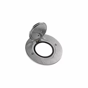 Legrand 089701 BATIBOX Pokrywa gniazda, pojedyncza, okrągła, Inox - Klawisze i ramki - miniaturka - grafika 1