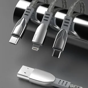 Dudao kabel pleciony USB - micro USB 5 A 1 m szary (L3PROM gray) - Kable USB - miniaturka - grafika 6