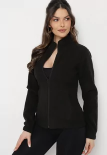 Czarna Bluza z Polarem i Kołnierzem oraz Suwakiem Oxerda - Bluzy damskie - miniaturka - grafika 1
