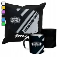 Gadżety dla niej i dla niego - ZESTAW KUBEK MAGICZNY + POSZEWKA Z PODUSZKĄ- NBA SAN ANTONIO SPURS + IMIĘ - miniaturka - grafika 1