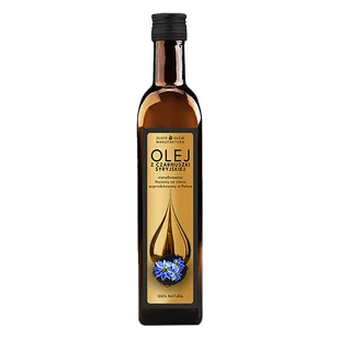 Goldfarmex Złote Oleje Olej z czarnuszki syryjskiej, tłoczony na zimno, nierafinowany, 500 ml KRÓTKA DATA - Olej spożywczy - miniaturka - grafika 1
