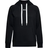 Bluzy sportowe damskie - Bluza damska Under Armour  Rival Fleece HB Hoodie black XS - miniaturka - grafika 1