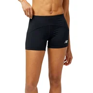 Spodnie sportowe damskie - Spodenki New Balance WS31243BK - czarne - miniaturka - grafika 1