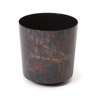 LAMELA Osłonka doniczki plastikowa Solo 25 cm ciemna rdza - Donice - miniaturka - grafika 1