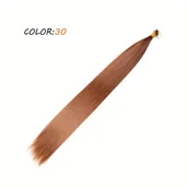 Pozostałe akcesoria fryzjerskie - TEMU Premiumowe Syntetyczne Jedwabiste Proste Włosy do Plecionek dla Kobiet - Włókno Niskotemperaturowe, Odcienie Czarny, Brązowy, Blond, Burgund i - miniaturka - grafika 1