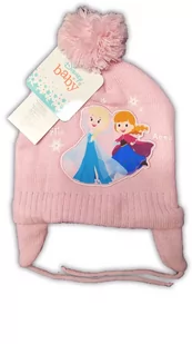 Czapka Zimowa Wiązana Kraina Lodu Róż 48 Baby - Czapki damskie - miniaturka - grafika 1
