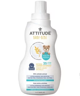 Attitude Delikatny płyn do prania tkanin dziecięcych, 35 prań, 1L 626232602036 - Środki do prania - miniaturka - grafika 1