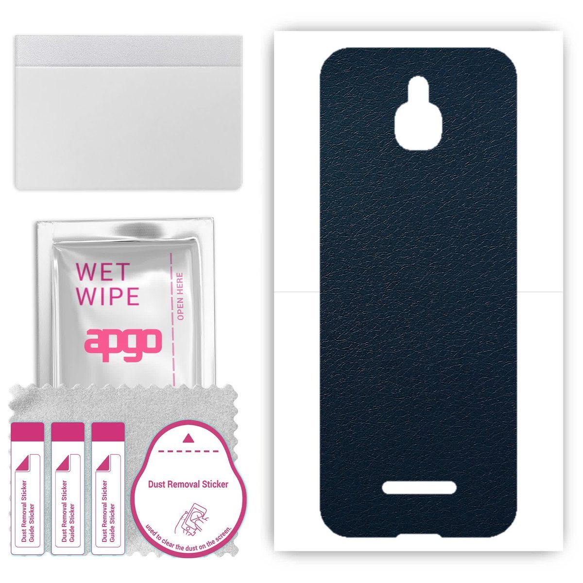 Folia naklejka skórka strukturalna na TYŁ do Nokia 8000 4G - Skóra Granatowa - apgo SKINS