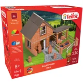 Klocki - Klocki Konstrukcyjne Cegiełki Teifoc Buduj z Cegły Farma 230 elementy - miniaturka - grafika 1