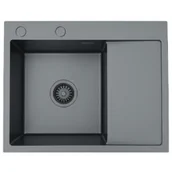 Zlewozmywaki - Stellman Zlewozmywak stalowy jednokomorowy z ociekaczem STEEL 5849L lewa komora - miniaturka - grafika 1