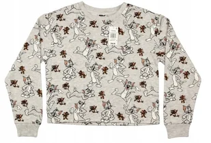 Bluza damska młodzieżowa bez kaptura Tom and Jerry r. M Krótka Szara $34 - Bluzy damskie - miniaturka - grafika 1