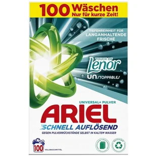 Ariel Touch of Lenor Unstoppables 6 kg – proszek do prania 100 prań, niemiecki - Środki do prania - miniaturka - grafika 1