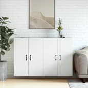 Komody - vidaXL Wiszące szafki, 2 szt., białe, materiał drewnopochodny - miniaturka - grafika 1