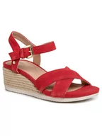 Espadryle damskie - Geox Espadryle D Ischia Corda C D02HHC 00022 C7000 Czerwony - miniaturka - grafika 1