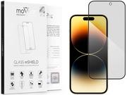Szkła hartowane na telefon - moVear 2.5D Max Privacy - Prywatyzujące Szkło Hartowane Do Apple Iphone 14 Pro (6.1") Na Cały Ekran | Antyspy, Do Etui, Fullglue, 9H - miniaturka - grafika 1