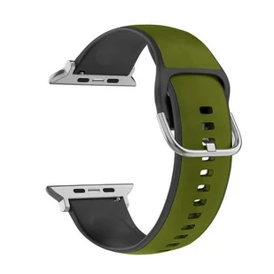Pasek BELINE Silico Leather do Apple Watch 4/5/6/7/8/9/SE/SE 2 (38/40/41mm) Zielono-czarny - Akcesoria do smartwatchy - miniaturka - grafika 4