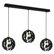 Lampy sufitowe - Milagro Lampa wisząca GAIA BLACK WOOD 3xE27 60W MLP6327 - miniaturka - grafika 1