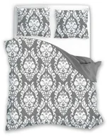 Pościel - Faro Pościel bawełniana 220x200 Glamour 005 szara biała ornament 01 - miniaturka - grafika 1