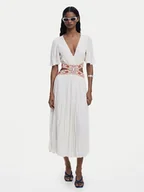 Sukienki - Desigual Sukienka letnia Element 25SWVW98 Biały Regular Fit - miniaturka - grafika 1