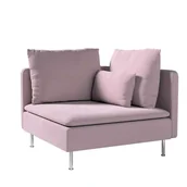 Pokrowce na meble - Dekoria pl pl Pokrowiec na sekcję narożną Söderhamn zgaszony róż 99 x 99 x 83 cm Velvet 1008-704-14 - miniaturka - grafika 1