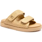 Klapki i japonki damskie - Tommy Hilfiger Klapki | z dodatkiem skóry - miniaturka - grafika 1