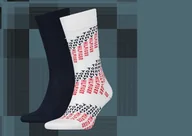 Skarpetki męskie - Tommy Hilfiger Skarpety 320215001 43-46 TH Men Sock 2P Tommy Chevron - miniaturka - grafika 1