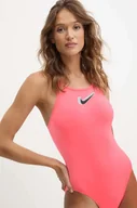 Stroje kąpielowe - Nike jednoczęściowy strój kąpielowy Hydrastrong 3D Swoosh kolor różowy miękka miseczka NESSE060 - miniaturka - grafika 1