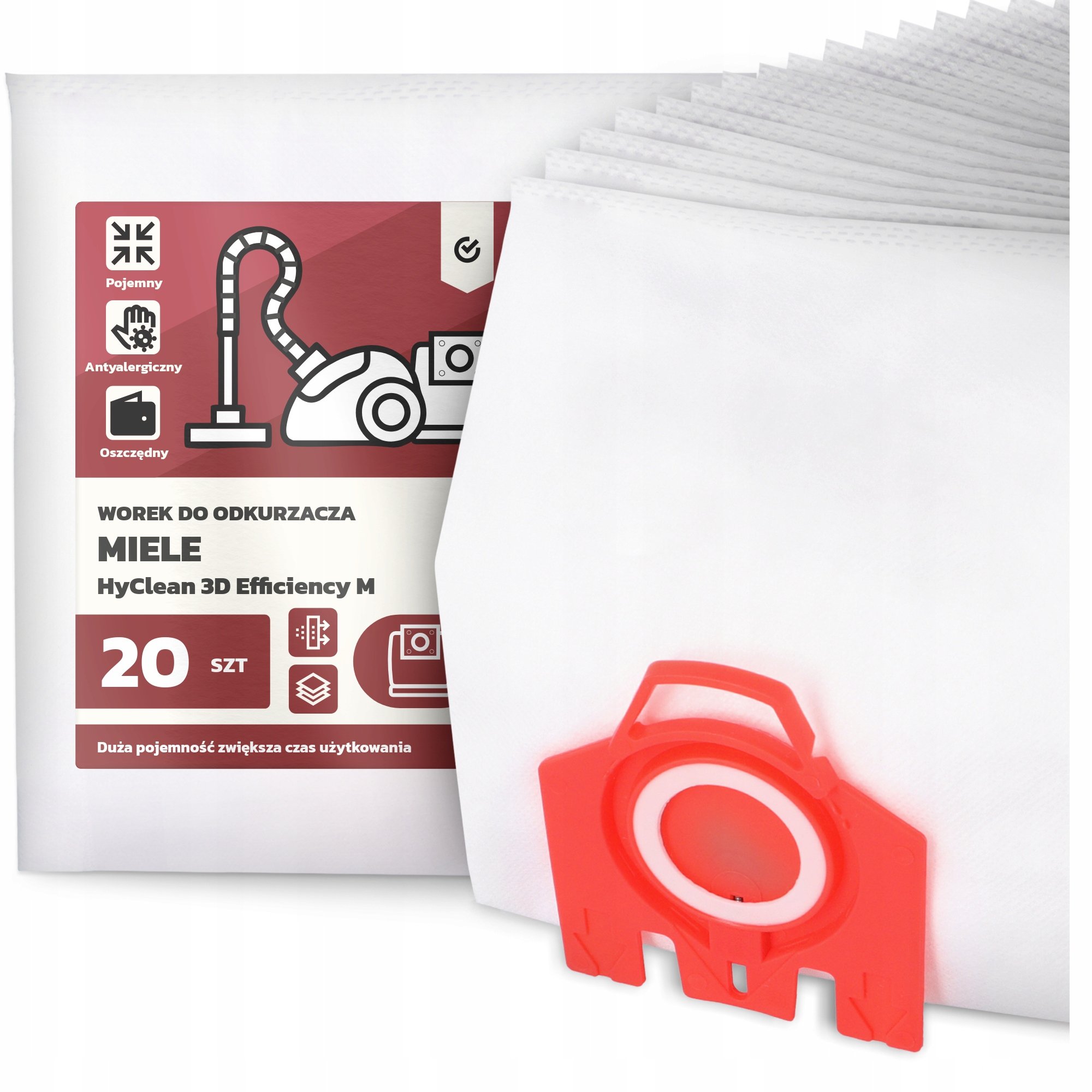 20x Worek do Odkurzacza Miele HyClean 3D Efficiency M Duży Torba Worki G9