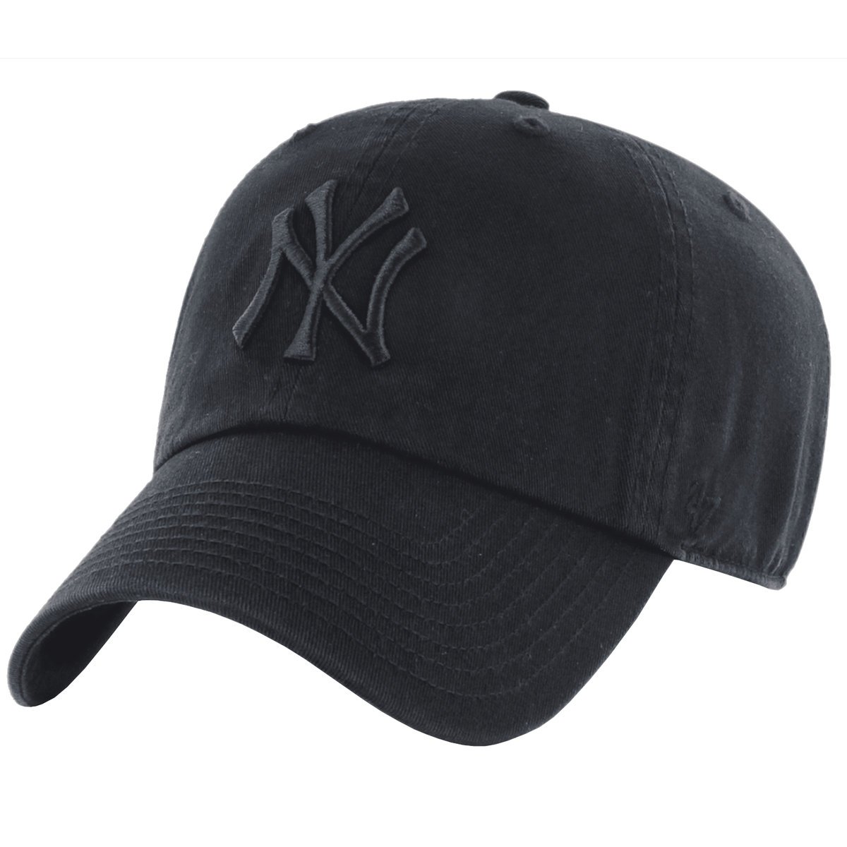 47 Brand New York Yankees MLB Clean Up Cap B-RGW17GWS-BKI, Mężczyzna, Czapka z daszkiem, Czarny