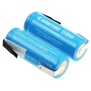 Ogniwa ICR18490 1600mAh 5.92Wh Li-Ion 3.7V bez zabezpieczenia z blaszkami lutowniczymi z otworami zestaw 2 szt (Cameron Sino) - Ładowarki i akumulatory - miniaturka - grafika 1