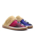 Kapcie damskie - Neefs Kapcie w kolorze niebiesko-czerwonym - miniaturka - grafika 1