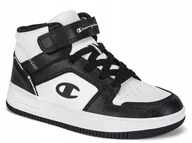 Buty dla dziewczynek - Buty Dziecięce Champion Mid S32412-Ww019 Sportowe Wysokie Biało Czarne 33 - miniaturka - grafika 1