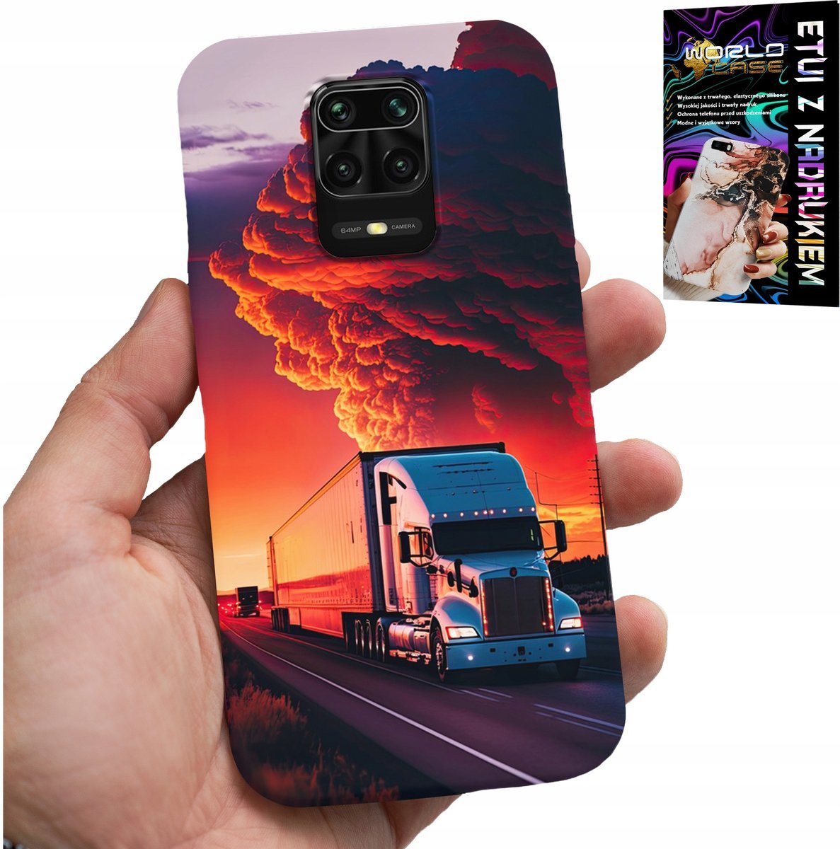 ETUI DO XIAOMI NOTE 9 PRO / 9S - TIR CIĘŻARÓWKA CASE + SZKŁO HARTOWANE