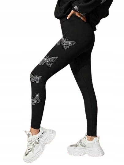 SHEIN LEGGINSY DZIECIĘCE KLASYCZNE CZARNE 15 ŁRD