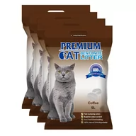 Żwirek dla kotów - Premium Cat Żwirek Bentonitowy Zbrylający - Kawowy dla kota 4x5L - miniaturka - grafika 1