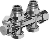 Zawory i kraniki - Mexen zawór grzejnikowy kątowy/prosty, Duplex, DN50, chrom - W908-000-01 - miniaturka - grafika 1