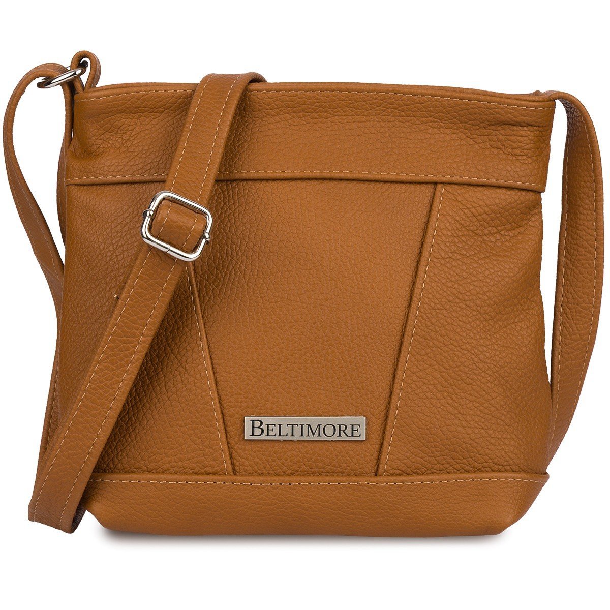 Torebka damska skórzana listonoszka mała premium brąz klasyczna Beltimore