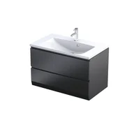 Szafki łazienkowe - Szafka łazienkowa pod umywalkę Oristo Brylant 80 cm czarny mat OR36-SD2S-80-8R - miniaturka - grafika 1