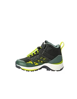 Buty dla chłopców - Jack Wolfskin Dzieci uniseks VILI HIKER TEXAPORE MID K buty do chodzenia, slate Zielony, 40 EU - grafika 1