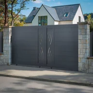 Bramy garażowe - CASANOOV BRAMA przesuwna 3m ARLBERG H.140cm aluminium szare - miniaturka - grafika 1