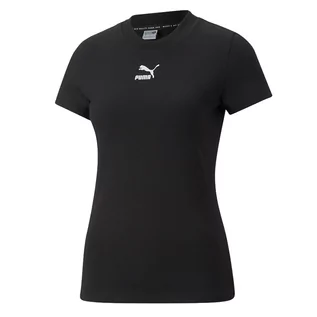 Koszulki sportowe damskie - Koszulka Puma Classics Slim 53561001 - czarna - grafika 1