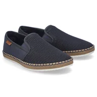 Mokasyny męskie - Mokasyny męskie Rieker B5265-14 BLUE 41 - miniaturka - grafika 1
