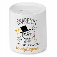 Skarbonki - Dla Skarbnika Skarbonka na Urodziny Na Prezent z Nadrukiem ze Zdjęciem + Opakowanie na prezent (wzór 01) - miniaturka - grafika 1