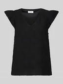 Bluzki damskie - Bluzka z dekoltem w serek model ‘DELEA’ - miniaturka - grafika 1